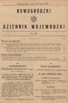 Nowogródzki Dziennik Wojewódzki. 1931, nr 19