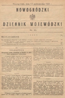 Nowogródzki Dziennik Wojewódzki. 1931, nr 24