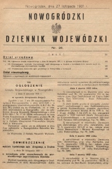 Nowogródzki Dziennik Wojewódzki. 1931, nr 28