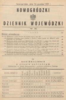 Nowogródzki Dziennik Wojewódzki. 1931, nr 30