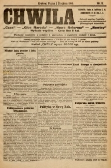 Chwila : „Czas” – „Głos Narodu” – „Nowa Reforma” – „Nowiny” : wydanie wspólne. 1914, nr 8