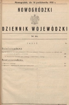 Nowogródzki Dziennik Wojewódzki. 1935, nr 24