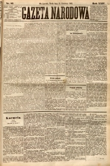 Gazeta Narodowa. 1885, nr 85