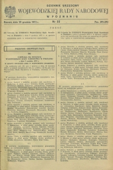 Dziennik Urzędowy Wojewódzkiej Rady Narodowej w Poznaniu. 1972, nr 32 (29 grudnia)