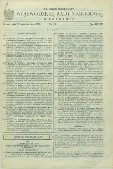 Dziennik Urzędowy Wojewódzkiej Rady Narodowej w Poznaniu. 1973, nr 15 (29 października)