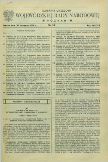 Dziennik Urzędowy Wojewódzkiej Rady Narodowej w Poznaniu. 1973, nr 18 (29 listopada)