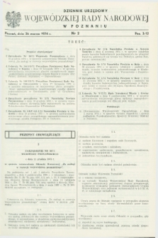 Dziennik Urzędowy Wojewódzkiej Rady Narodowej w Poznaniu. 1974, nr 2 (26 marca)
