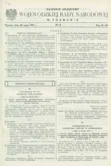 Dziennik Urzędowy Wojewódzkiej Rady Narodowej w Poznaniu. 1974, nr 5 (20 maja)