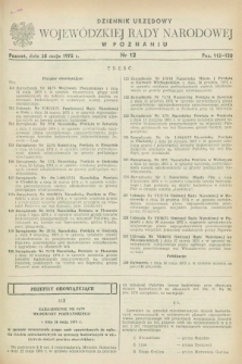 Dziennik Urzędowy Wojewódzkiej Rady Narodowej w Poznaniu. 1975, nr 12 (28 maja)