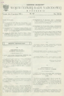 Dziennik Urzędowy Wojewódzkiej Rady Narodowej w Poznaniu. 1975, nr 15 (15 grudnia)