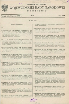 Dziennik Urzędowy Wojewódzkiej Rady Narodowej w Poznaniu. 1980, nr 1 (15 marca)
