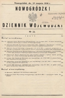 Nowogródzki Dziennik Wojewódzki. 1938, nr 22