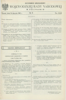 Dziennik Urzędowy Wojewódzkiej Rady Narodowej w Poznaniu. 1981, nr 4 (15 sierpnia)