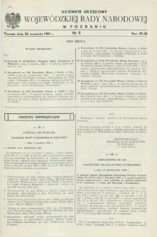 Dziennik Urzędowy Wojewódzkiej Rady Narodowej w Poznaniu. 1981, nr 5 (30 września)
