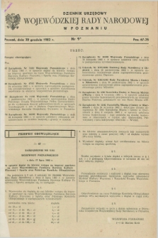 Dziennik Urzędowy Wojewódzkiej Rady Narodowej w Poznaniu. 1982, nr 9 (20 grudnia)
