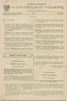 Dziennik Urzędowy Wojewódzkiej Rady Narodowej w Poznaniu. 1983, nr 2 (10 marca)