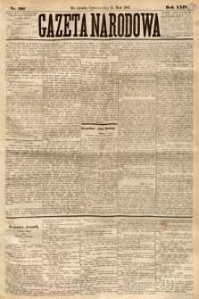 Gazeta Narodowa. 1885, nr 110