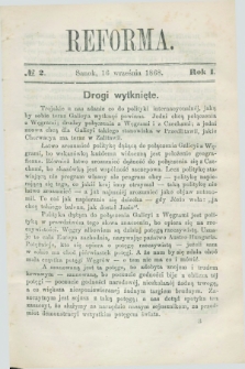 Reforma. R.1, No 2 (16 września 1868)
