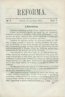 Reforma. R.1, No 8 (18 grudnia 1868)