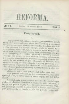 Reforma. R.1, No 14 (18 marca 1869)