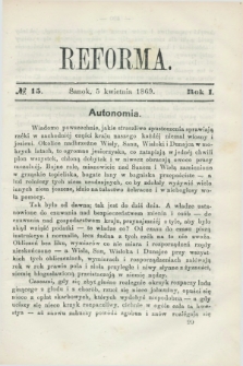 Reforma. R.1, No 15 (5 kwietnia 1869)