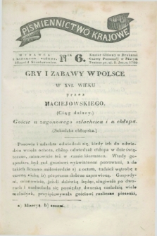 Piśmiennictwo Krajowe. 1841, Ner 6 ([5 luty])