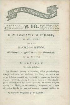Piśmiennictwo Krajowe. 1841, Ner 10 ([5 marca])