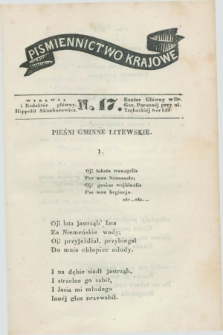 Piśmiennictwo Krajowe. 1841, Ner 17 ([23 kwietnia])