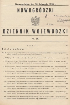 Nowogródzki Dziennik Wojewódzki. 1938, nr 30