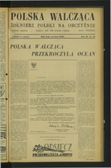 Polska Walcząca - Żołnierz Polski na Obczyźnie = Fighting Poland : weekly for the Polish Forces. R.3, nr 36 (6 września 1941)