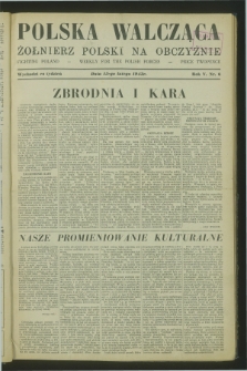Polska Walcząca - Żołnierz Polski na Obczyźnie = Fighting Poland : weekly for the Polish Forces. R.5, nr 6 (13 lutego 1943)