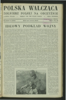Polska Walcząca - Żołnierz Polski na Obczyźnie = Fighting Poland : weekly for the Polish Forces. R.5, nr 22 (5 czerwca 1943)