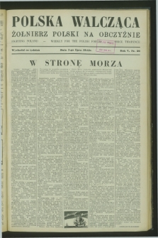 Polska Walcząca - Żołnierz Polski na Obczyźnie = Fighting Poland : weekly for the Polish Forces. R.5, nr 26 (3 lipca 1943)