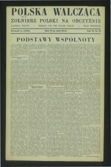 Polska Walcząca - Żołnierz Polski na Obczyźnie = Fighting Poland : weekly for the Polish Forces. R.6, nr 21 (27 maja 1944)