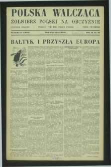 Polska Walcząca - Żołnierz Polski na Obczyźnie = Fighting Poland : weekly for the Polish Forces. R.6, nr 27 (8 lipca 1944)
