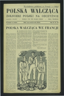 Polska Walcząca - Żołnierz Polski na Obczyźnie = Fighting Poland : weekly for the Polish Forces. R.6, nr 40 (7 października 1944)