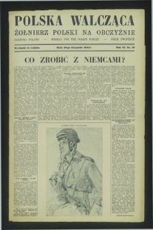 Polska Walcząca - Żołnierz Polski na Obczyźnie = Fighting Poland : weekly for the Polish Forces. R.6, nr 46 (18 listopada 1944)