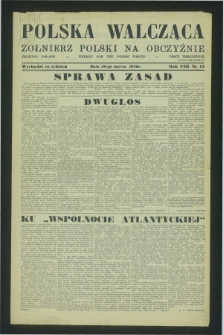 Polska Walcząca - Żołnierz Polski na Obczyźnie = Fighting Poland : weekly for the Polish Forces. R.8, nr 13 (30 marca 1946)