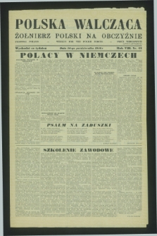 Polska Walcząca - Żołnierz Polski na Obczyźnie = Fighting Poland : weekly for the Polish Forces. R.8, nr 43 (26 października 1946)