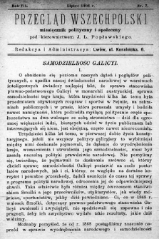 Przegląd Wszechpolski : miesięcznik polityczny i społeczny. 1901, nr 7