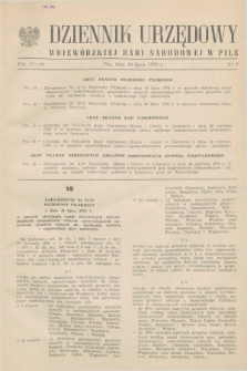 Dziennik Urzędowy Wojewódzkiej Rady Narodowej w Pile. 1979, nr 5 (20 lipca)