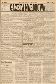 Gazeta Narodowa. 1885, nr 190