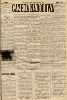 Gazeta Narodowa. 1885, nr 191