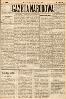 Gazeta Narodowa. 1885, nr 194