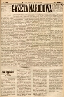 Gazeta Narodowa. 1885, nr 208