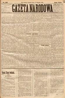Gazeta Narodowa. 1885, nr 212