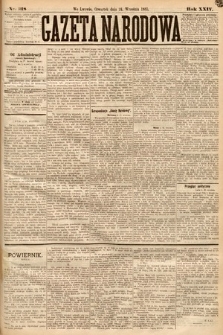 Gazeta Narodowa. 1885, nr 218