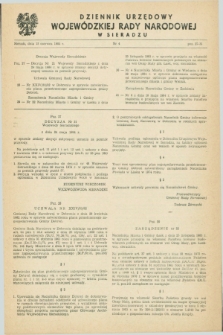Dziennik Urzędowy Wojewódzkiej Rady Narodowej w Sieradzu. 1984, nr 4 (15 czerwca)