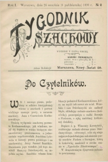 Tygodnik Szachowy. R.1, № 2 (8 października 1898)