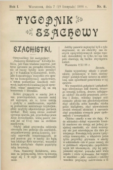 Tygodnik Szachowy. R.1, № 8 (19 listopada 1898)